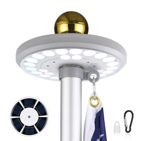 26 LED Flag Pole Light Solar Powered