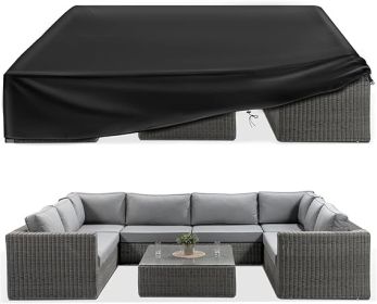 ESSORT Extra Large Patio Furniture Cover,  Heavy Duty Waterproof Outdoor Table Cover, All Weather Protection from Rain, Snow, UV